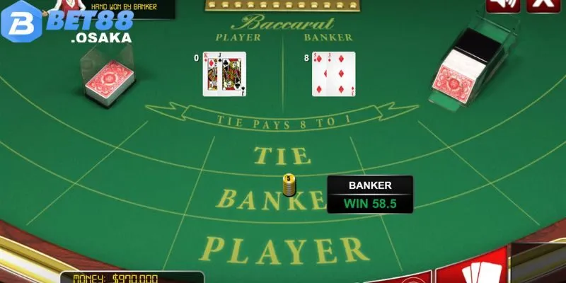 Có 3 cửa để đặt cược trong baccarat bet88